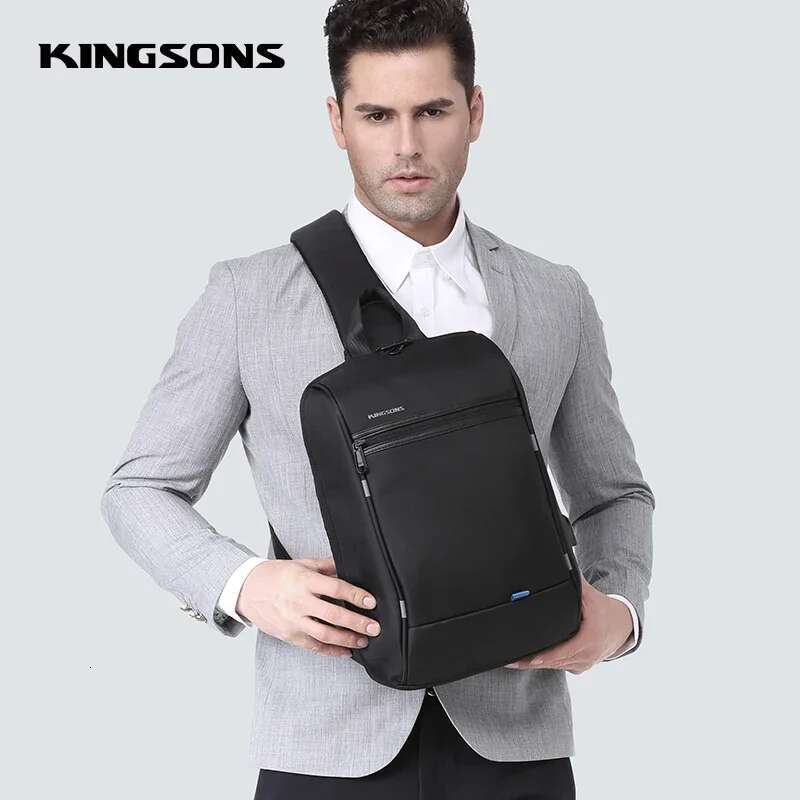 Kingsons Single Shoulder Men Small Waterproof Laptop Backpack 13/13.3 Inch Mini School Bags For Boys