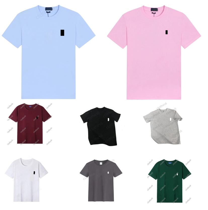 Mens Designer T shirt Summer Tshirt Womenn Tops Letter Embroidery shirts Fashion Street Clothes Polo Shirt Black White Tee Casual Loose Hip Hop sleeve Asian size