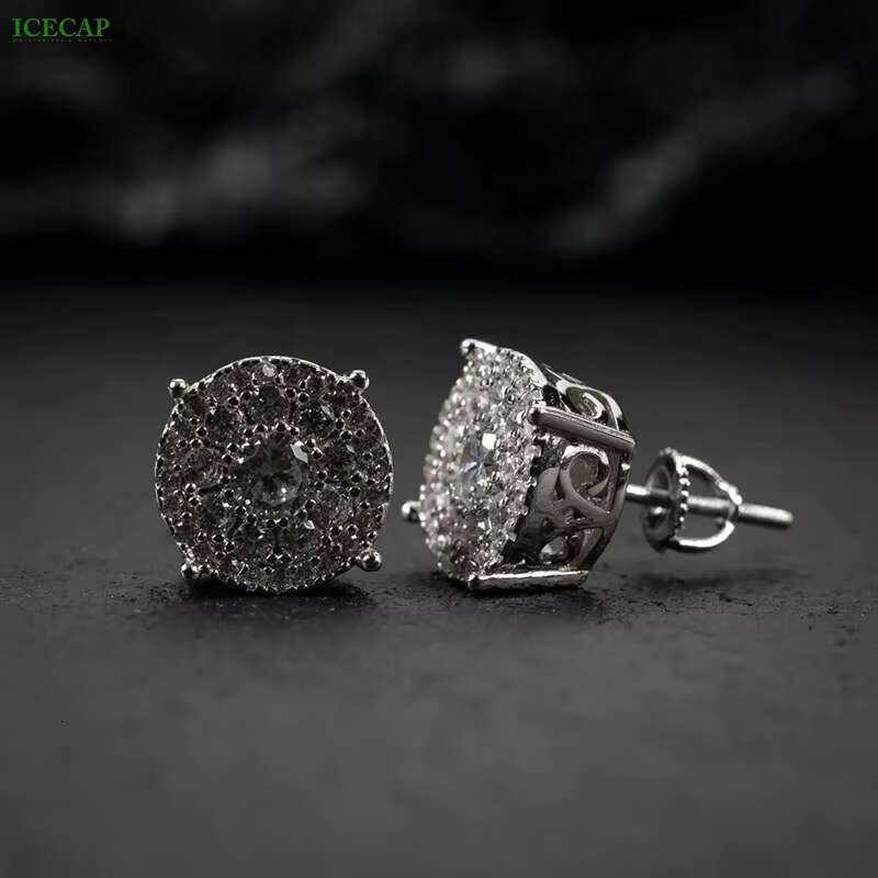 Icecap Fine Jewelry Earrings Wholesale Bulk Designer 925 Sterling Silver Earrings VVS Moissanite Diamond Earrings for Women