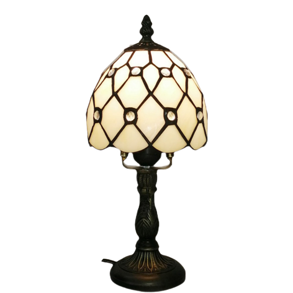 Table for Light Classical Glass LED Table Lamp Creative Bedroom Bedside Living Room Decor Desk Lamps Reading Night Stands Lllumination Lights Medieval