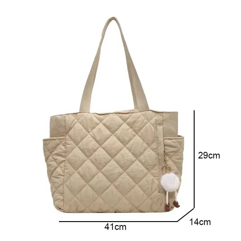Women Padded Hobo Handbag Casual Lightweight Handbag Adjustable Strap Top Handle Bag Diamond Quilted Tote Bag Slouchy Travel Bag250403