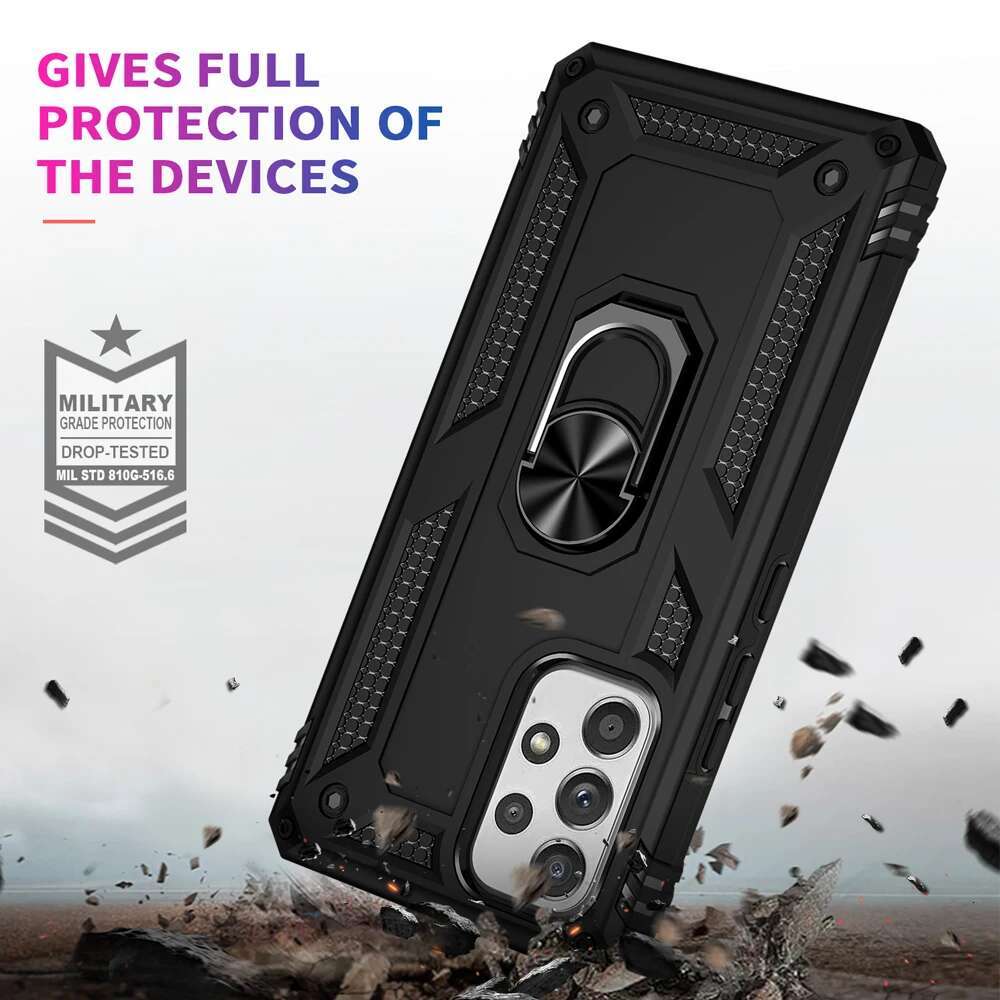 Shockproormor Case For Samsung Galaxy A33 A53 A73 A52 A12 A13 A42 A55 A35 A54 A51 A50 A32 A21s A71 A22 A41 Metal Ring Cover