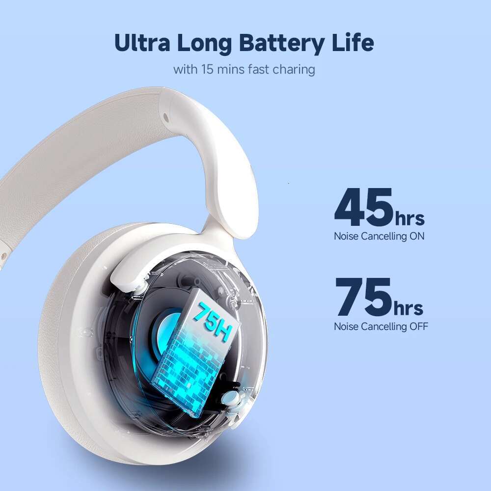 Edifier H9 Active Noise Cancelg Wireless Headphones Bluetooth 5.4 Headset Hi-Res Audio 75H Battery Life Foldable Design