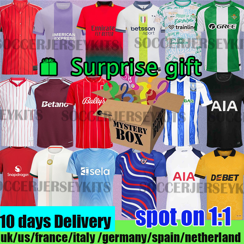 MYSTERY BOXES surprise Vest soccer jerseys Retro National Clubs teams Any pants blind box Gift Player football shirts hand-picked at random Men kids kits 25 26