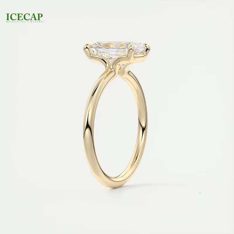 Icecap Custom Fine Jewelry Rings Ice Out S925 Sterling Silver Hip Hop Style Moissanite Stainless Steel Rings Jewelry Women