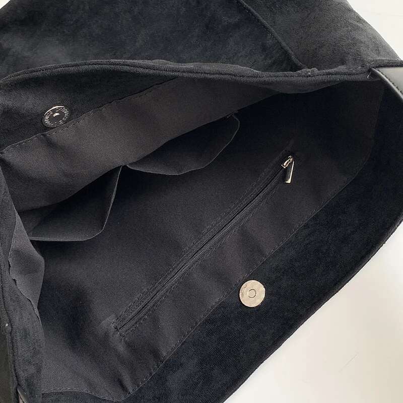Korean Large Capacity Casual Bags For Women Designer Handbags Purse New In Faux Suede Nubuck Leather Shoulder