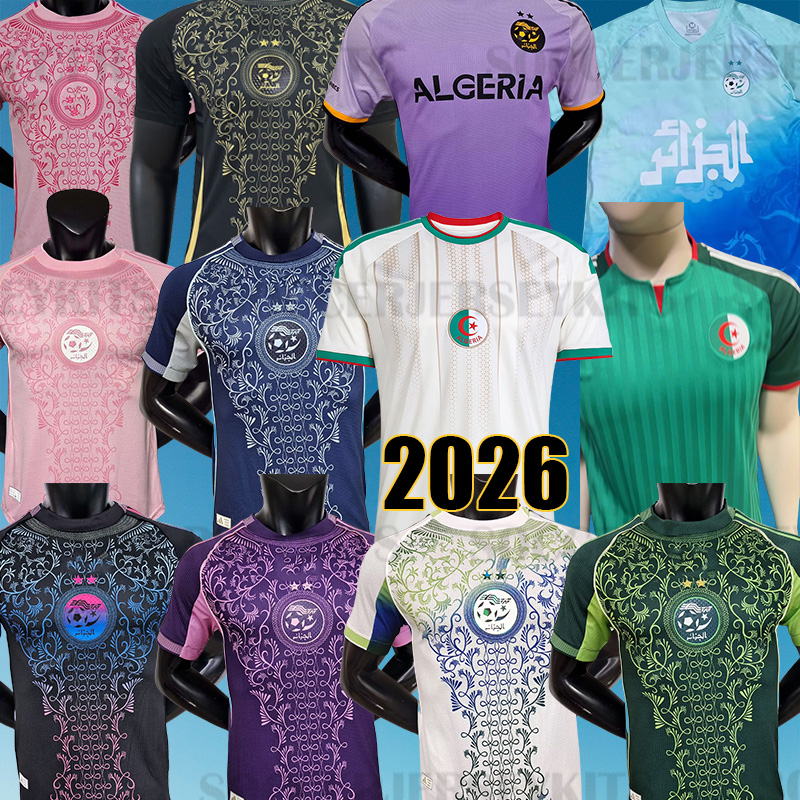 maillot algerie 2026 BENRAHMA Algerie Soccer Jerseys 2026 MAHREZ BENNACER GOUIRI Algeria football shirt AMOURA kits men kids sets maillot de foot 2026 2027