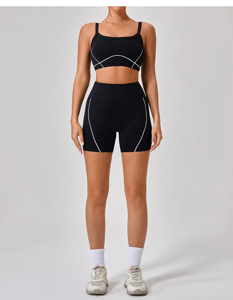 Womens 2-piece sports running set boot set Y2K cut vest top and pants set sportswear 250402