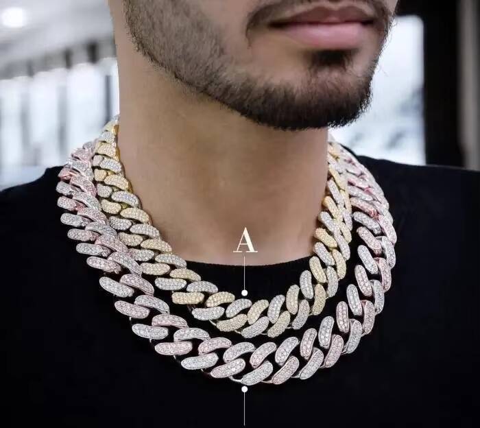 Premium Quality VVS Diamond Cuban Chain Hip Hop Diamond Moissanite Diamond Chain IGI Certified Iced Out Cuban Link Chain for Men