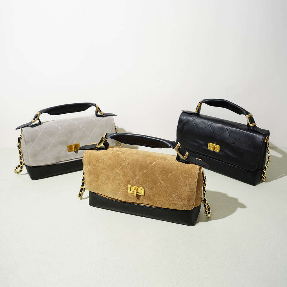 Famous Brand Luxury Bag Designer New Matte Niche Diamond Chain Tote Women S Fashion Simple Cross Body High End Versatile Small Square D