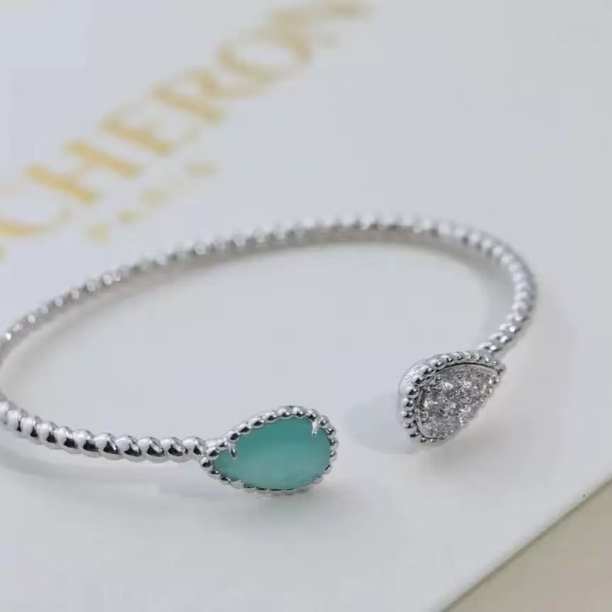 Chic Titanium & Rose Gold Lover's Bracelet Featuring Exquisite Drop water design bangle Bracelet lover Fashion Wedding rose gold Thanksgiving Gift