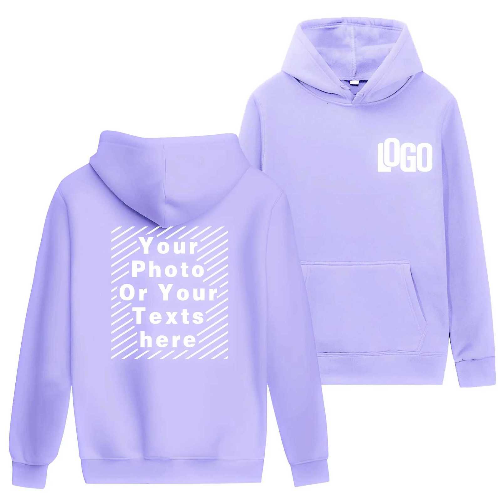 2025 Customized printed hoodies for men and women loose casual wear long sleeved hooded sweaters personalized streetwear W251106
