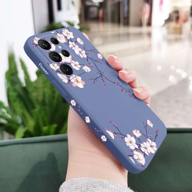 Plum Blossom Phone Case For Samsung Galaxy S25 S24 S23 S22 S21 S20 Ultra FE S10 S9 S10E Note 20 ultra 10 9 Plus Cover