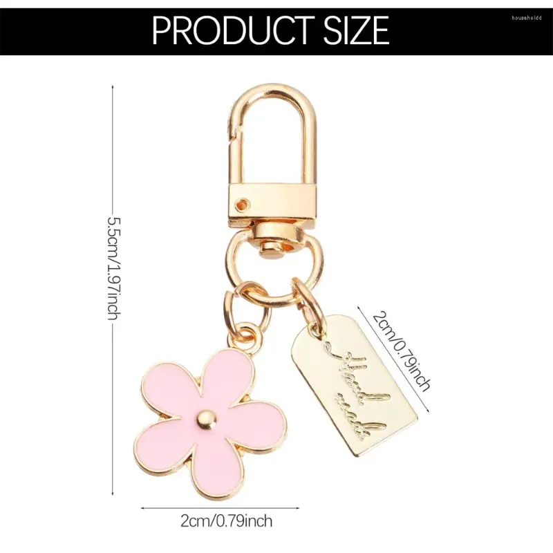 Daisy-Inspired Keychain for Bags and Cars Cute Flower Charms Ideal for Ladies' Gifts