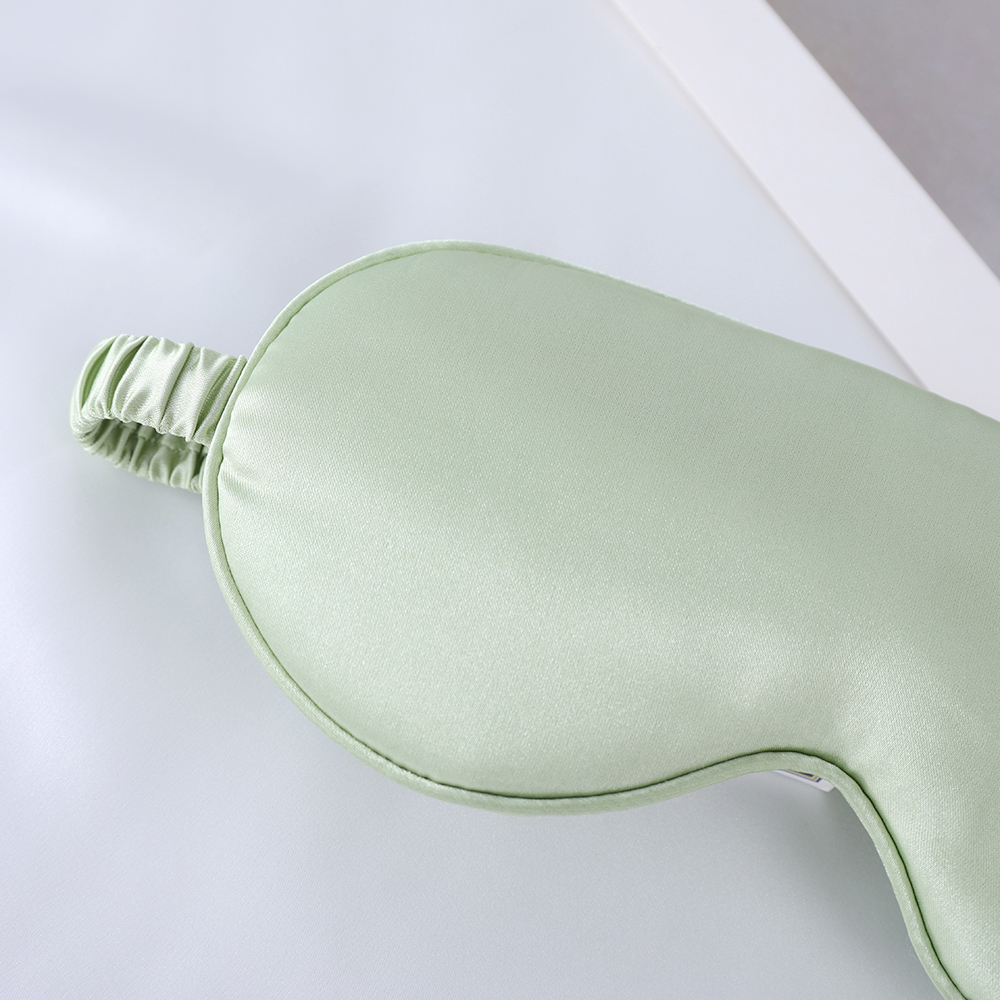 Double-sided silk-like sleep eye mask for men and women, light-blocking travel and aviation nap eye mask, in stock for wholesale