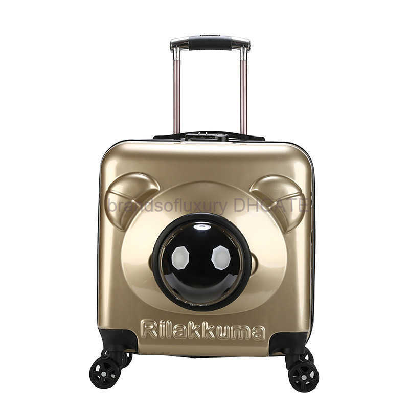 Pet trolley bag cat dog space capsule bag cat go out portable air box portable cat suitcase travel