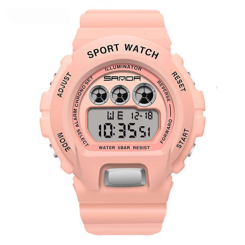 DHwatches Sanda Men's Student Single Movement Fashion Trend Electronic Watch for Men and Women Middle School Students Wristwatch