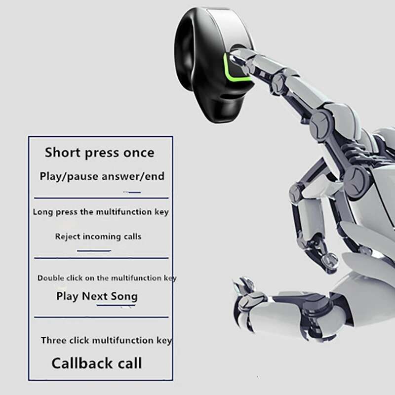 Ear Clip Headphones Bluetooth 5.3 Earbuds TWS Wireless Earphones with Microphone Sports HiFi Stereo Headset for Huawei Mate 60
