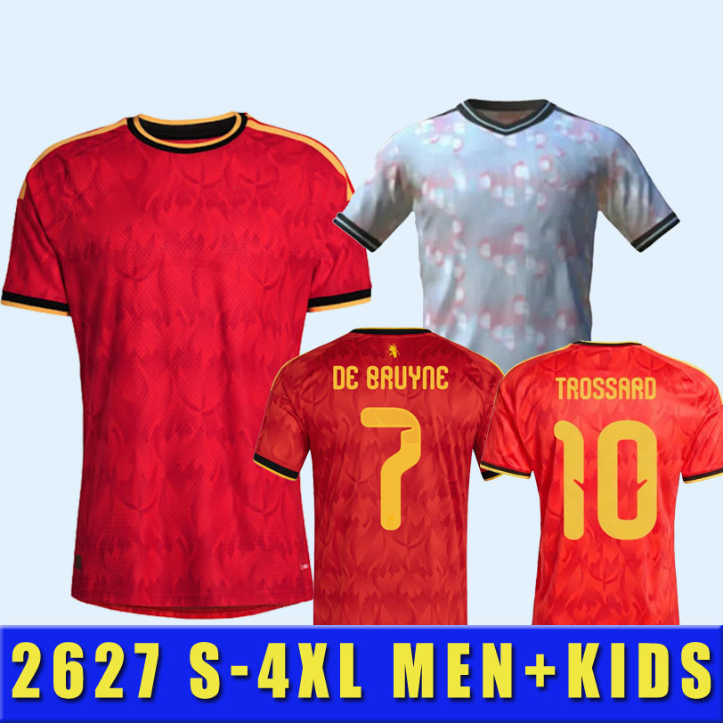 2026 2027 S-4XL Belgium World Cup soccer jerseys DE BRUYNE R. LUKAKU E. HAZARD 2627 MERTENS BATSHUAYI TIELEMANS T.HAZARD Fans Player football shirt uniform Men Kids
