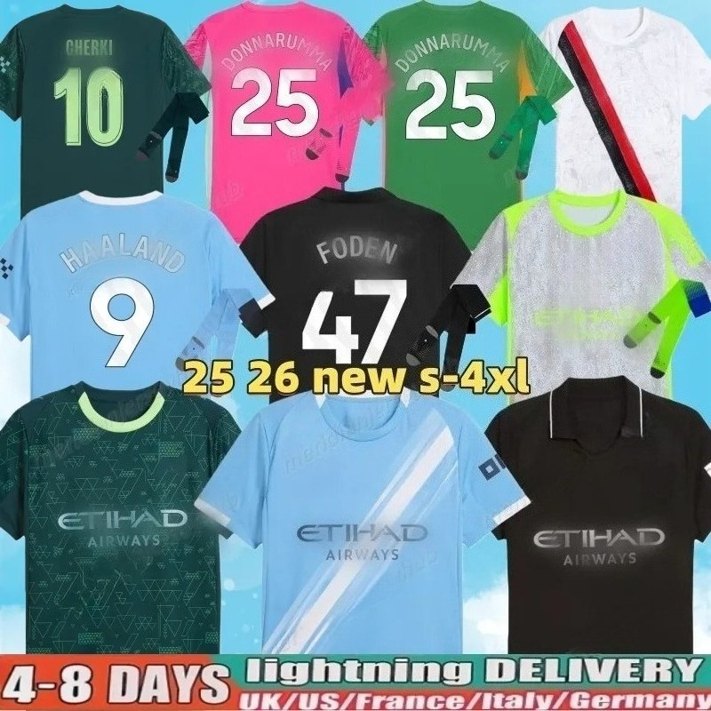 25 26 Man City Soccer Jerseys HAALAND FODEN MARMOUSH DOKU Cherki KOVACIC GVARDIOL DE BRUYNE Reijnders Football Shirt Men Kids Kits Goalkeeper RODRIGO Manchestes