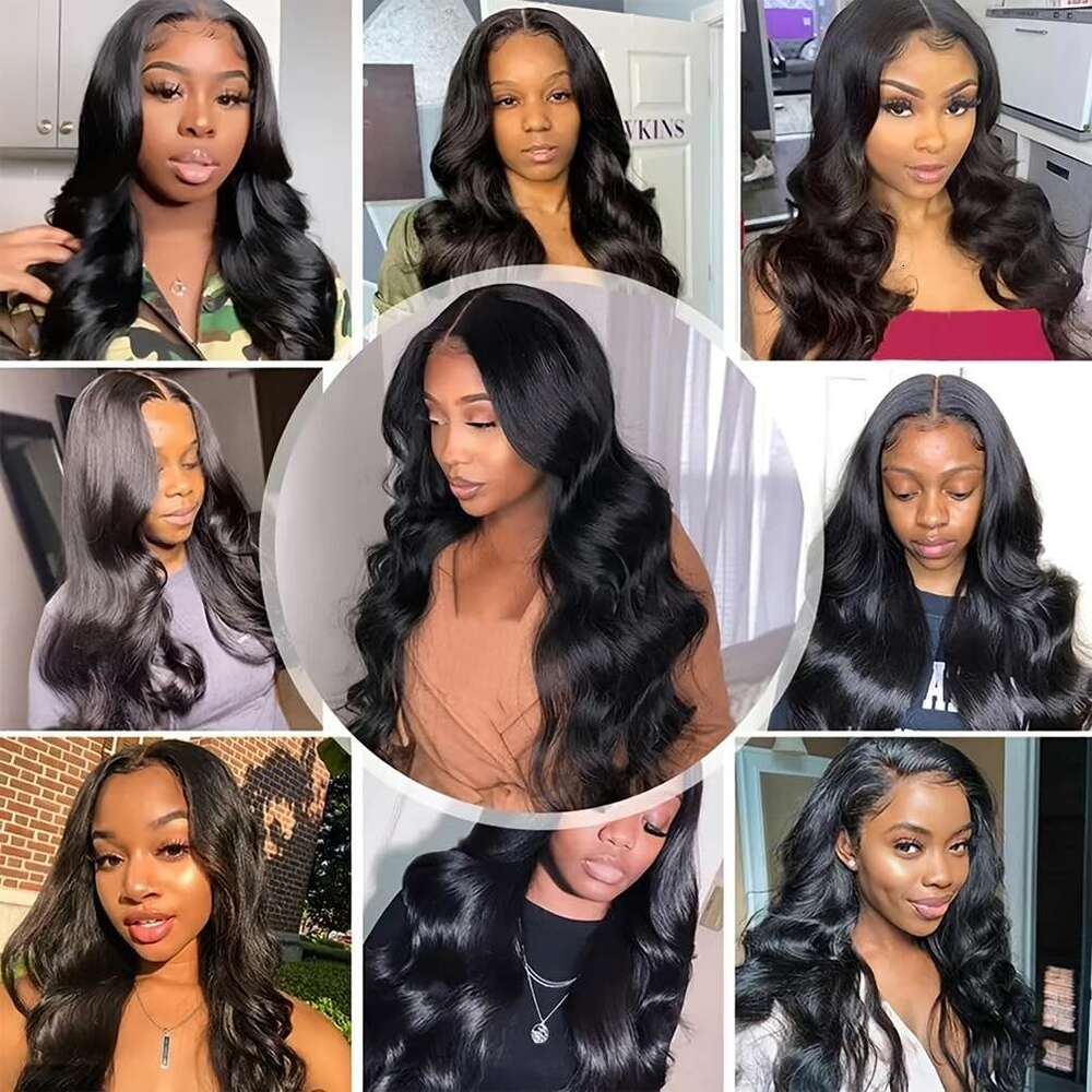 TIMOPOL 100% Untreated Wave Human Hair Natural Black Glue Free Wig 200% Density Hand Woven Gift To A Friend