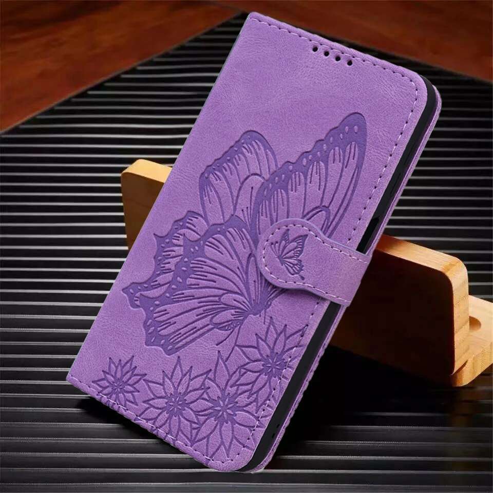 Flip Case for Samsung Galaxy A55 A54 A35 A34 A25 A24 A15 A14 A05S A13 A23 A33 A53 Cases Cat Butterfly Leather Wallet Back Cover