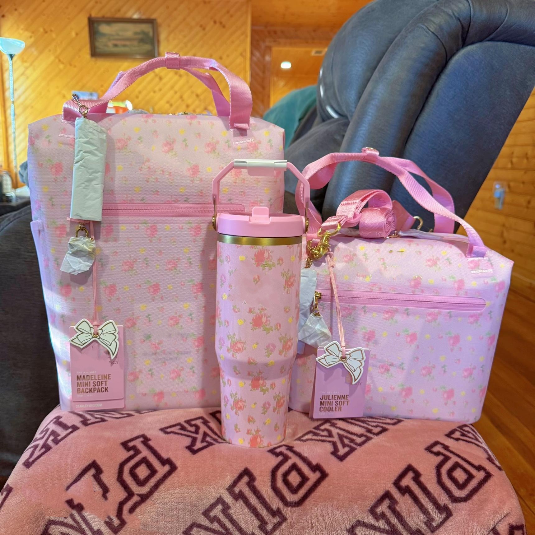 US Warehouse Lunch Bag Box 40oz Water Bottle Cups Mugs Love Shack Fancy All Day Julienne Mini Soft Cooler10-Can Recycled Polyester Cooler 12-Hour Cooling