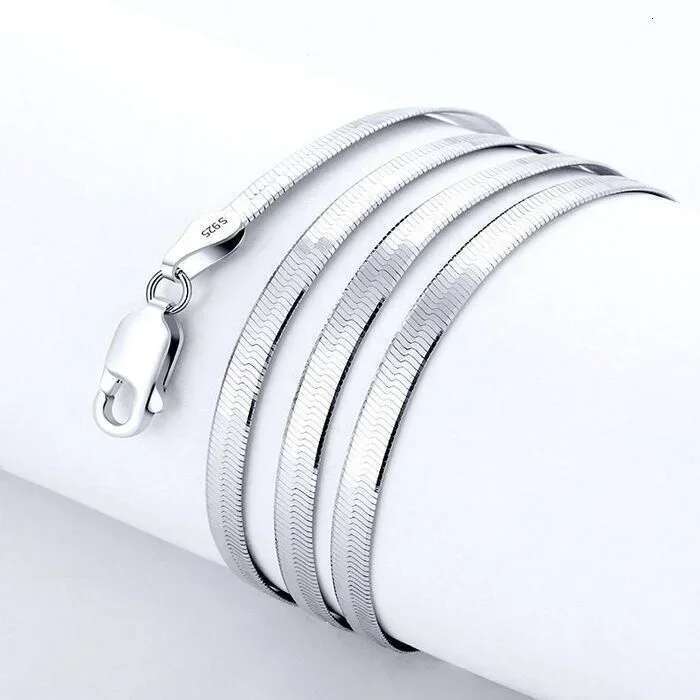 New Sterg Sier fine 4MM Blade Chain Necklace for Women MEN wedding party Jewelry Best friend Holiday gifts