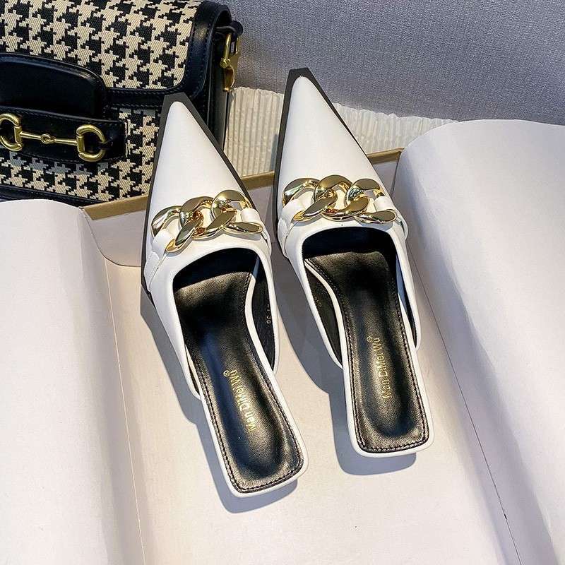 Women's Butterfly-Knot Mules: Casual Square Heel Loafers with Pointed Toe - Comfortable & hot Stylish for Everyday Wear