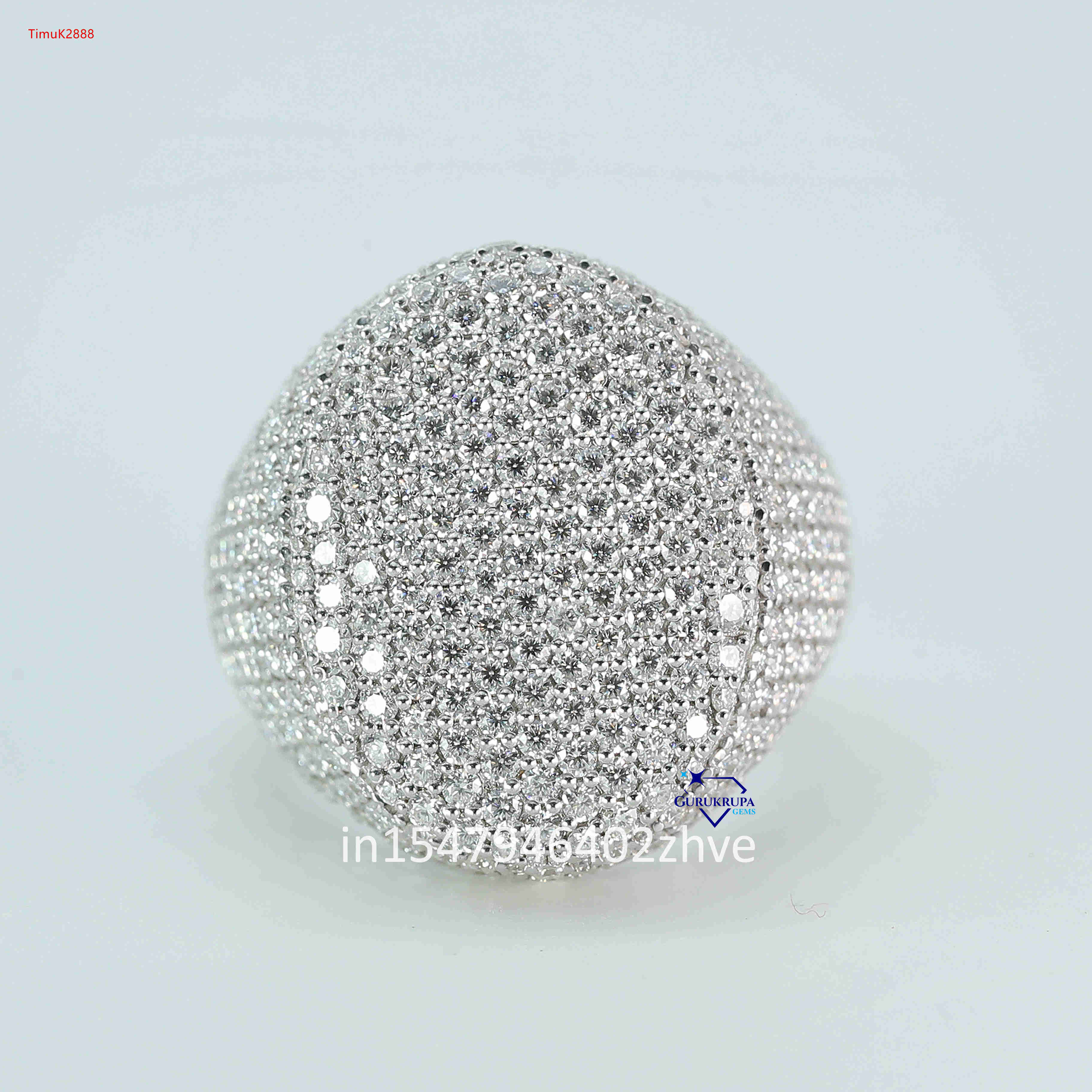 Effortlessly Classy Fully Iced 925 Sterling Silver Moissanite Diamond Hip Hop Ring Unique Design with VVS Clarity Luxury Style