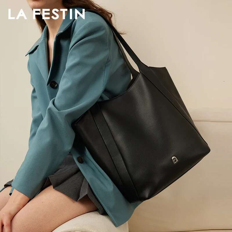 LA FESTIN Original Tote Woman 2023 New Large Capacity Shoulder Leather Handbag Ladies Shopping Bag A-E Door Series