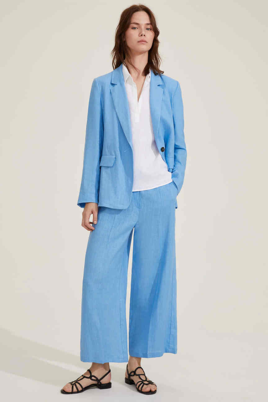 Summer Linen Women Pants Suits Beach Leisure Ladies Fashion Wear Prom Birthday Party Customized 2 Pieces