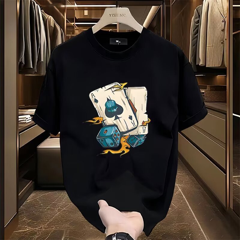 2025 Designer Short Sleeve American fashion brand short for summer new loose and versatile half sleeved T-shirt top high-end men's clothing