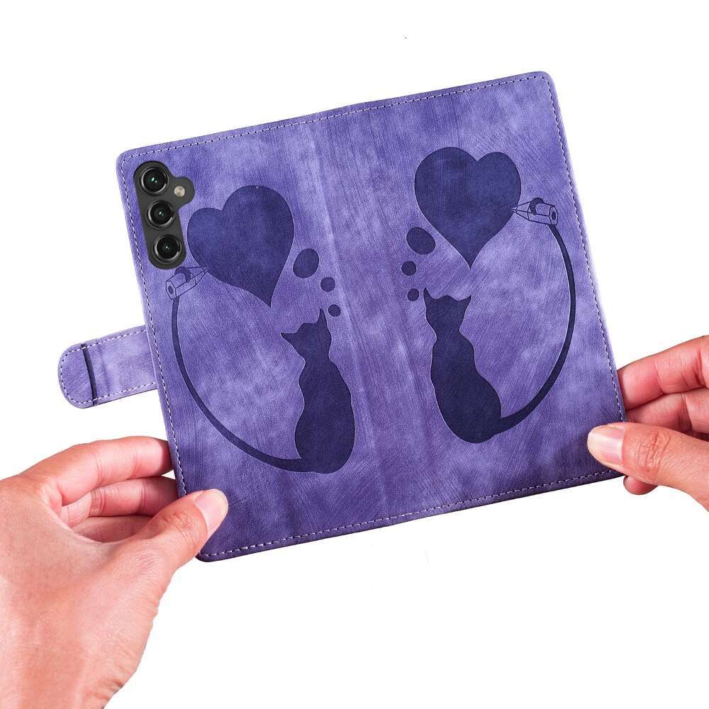 Flip Case for Samsung Galaxy A55 A54 A35 A34 A25 A24 A15 A14 A05S A13 A23 A33 A53 Cases Cat Butterfly Leather Wallet Back Cover