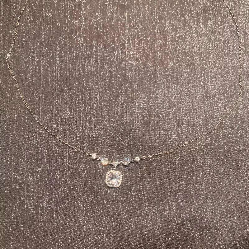 S Sterg Sier Zircon Pendants Necklaces For Girl CZ Fine Jewelry Female Wedding Gift Free Shipping Wholesale