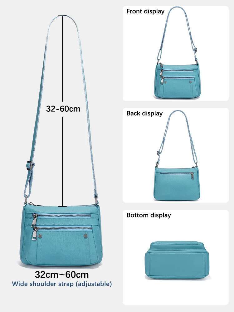 Zency Genuine Leather Shoulder For Women Design Purses Handbags Elegant Crossbody Bag Satchels Large Capacity Sac