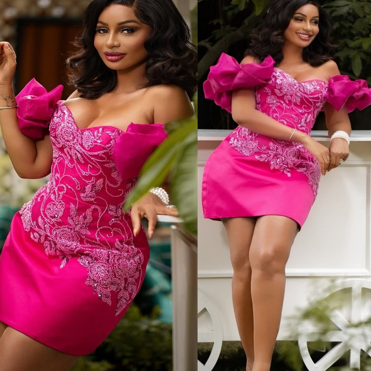 Chic Fuchsia Sheath Cocktail Dress Sweetheart Applique Satin Short Mini Graduation Homecoming Dresses For Special Occasions Sweetheart Gowns