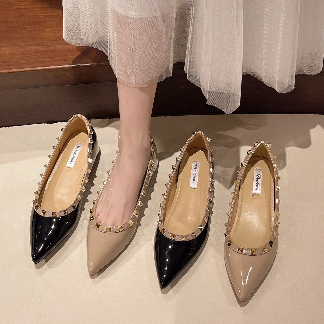free Shipping Designer Sharp pointed sandals Shallow mouth sandals Flat slipper shoes Versatile outdoor single shoes hot