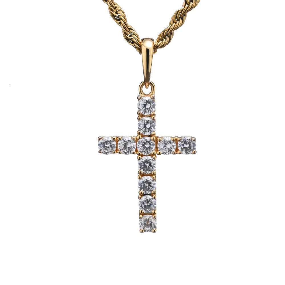 Moissanite Pendant Hiphop Vvs Moissanite Silver Custom Vvs Diamond Cross Chain Pendant Mens Luxury Pendant