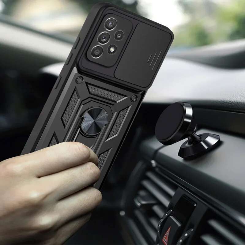 Armor Slide Camera Lens Case For Samsung Galaxy S24 S22 S21 Plus Note 20 Ultra A53 A54 5G S23 S20 FE Bumpers Cover