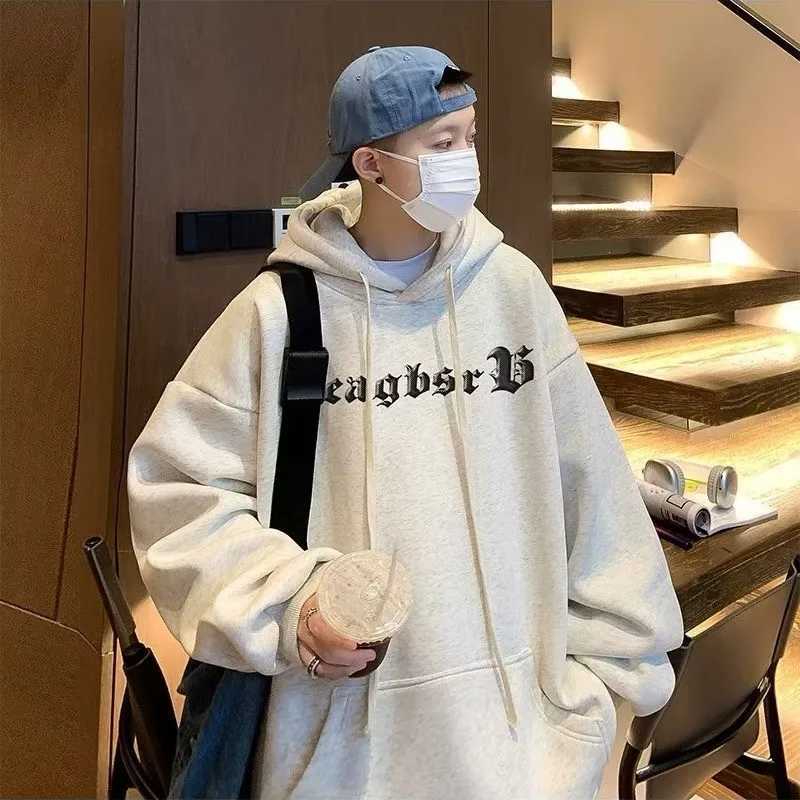 M-8XL Hoodie Mens Dalian Hoodie Loose Fashion American Classic Gothic Letter Printed Long Sleeve Double Shirt W251106