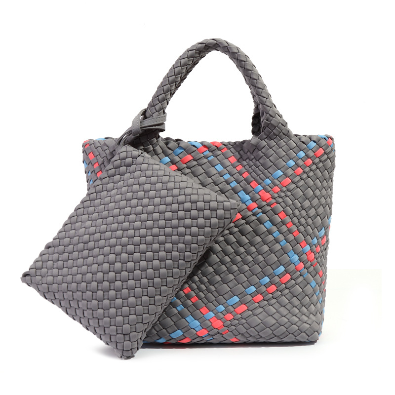 Casual Large-Capacity Hand-Woven Tote Bag - Textured Retro Style Handbag for Mother-Daughter Use Z260124