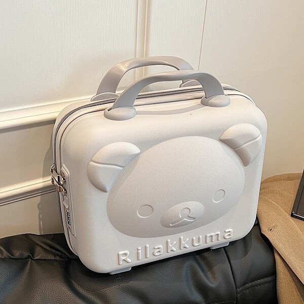 Lage Inch Makeup With Souvenir Travel Women S PP Teddy Bear Mini Password Box Handbag Gift Box