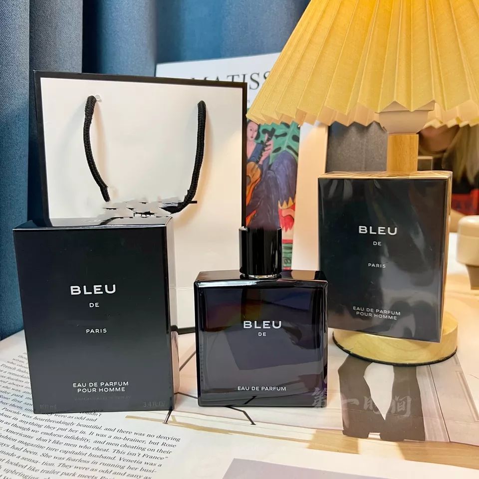 Bleu De Perfume 100ml EDP spray good smell long time Lasting Blue Man Cologne Spray fast ship