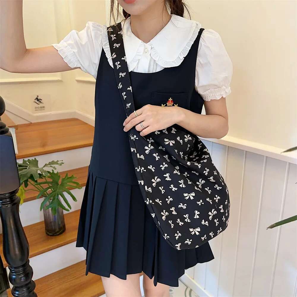 Retro ral Women's Shoulder Bag Large Capacity Female wer Canvas Underarm Crossbody Bags Casual Tote Girls Travel Handbags
