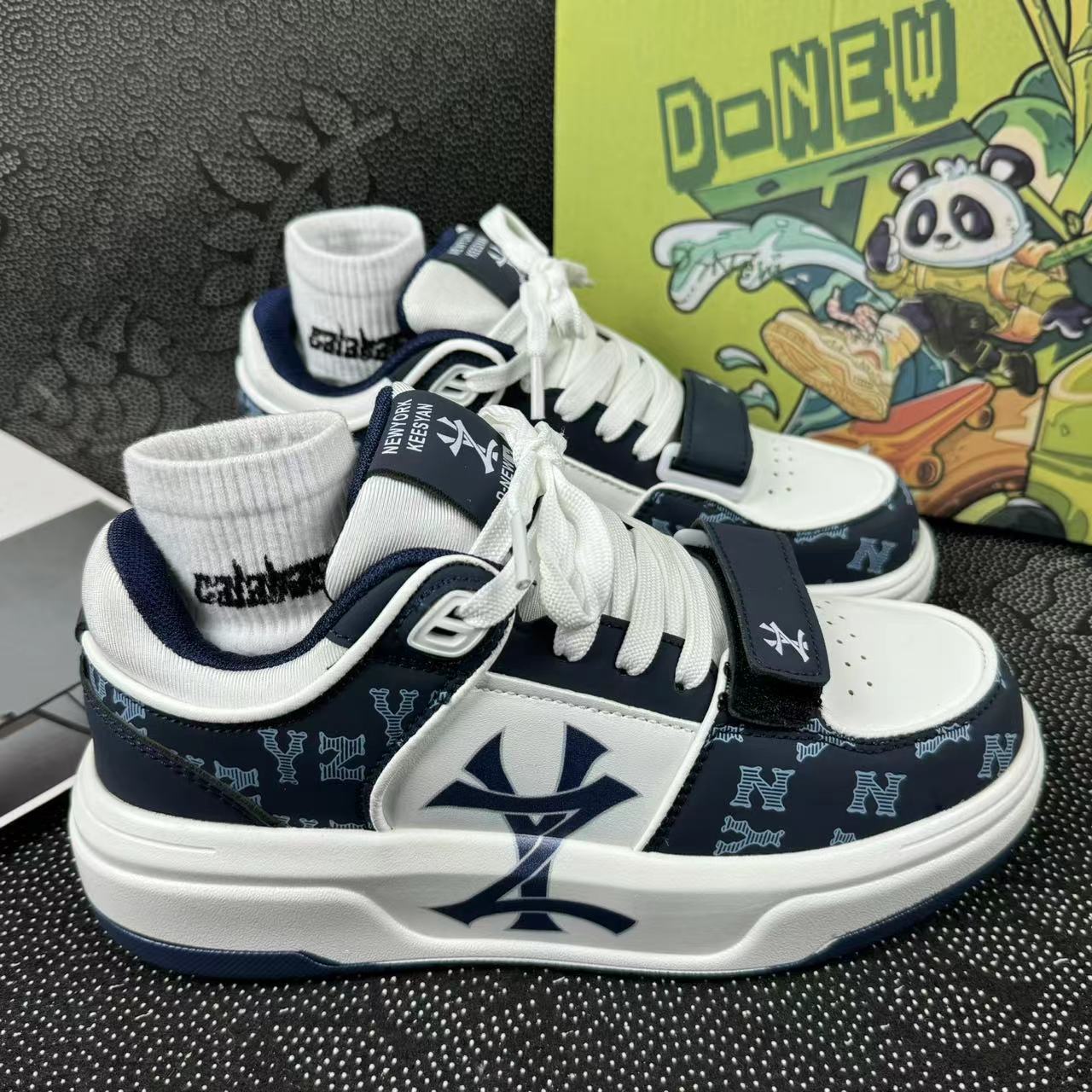 designer shoes new style niche letter design bread shoes for men and women height increasing couple leisure lightweight sports dad shoes