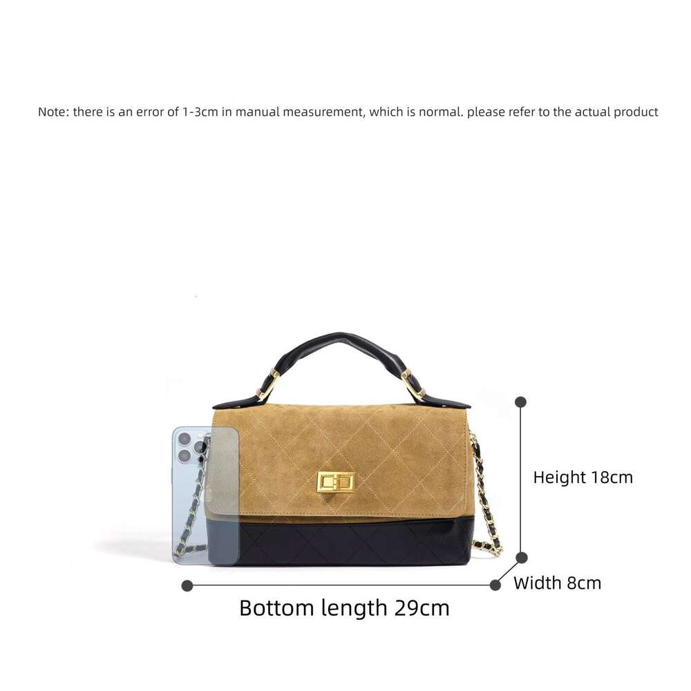 Famous Brand Luxury Bag Designer New Matte Niche Diamond Chain Tote Women S Fashion Simple Cross Body High End Versatile Small Square D