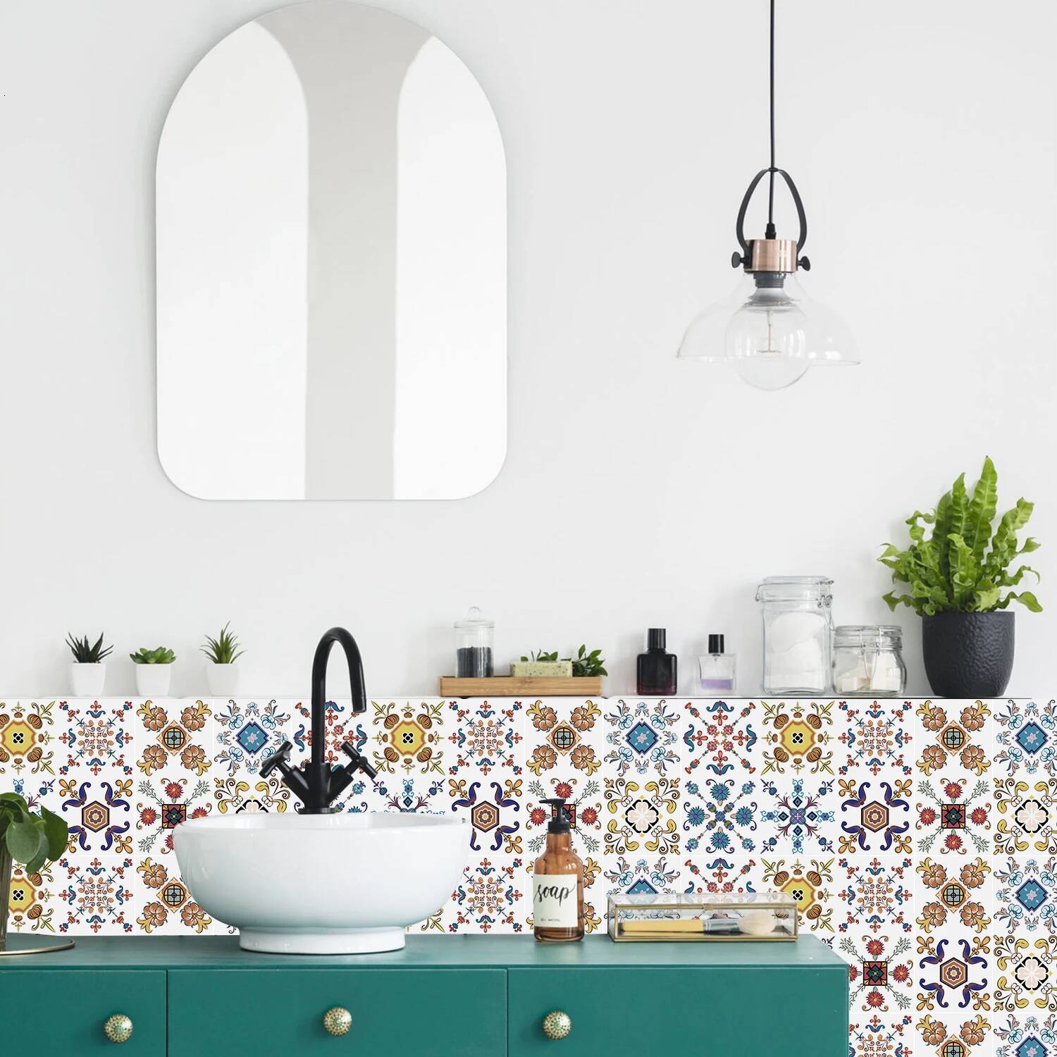 24pcs/set Light Color Tiles Sticker Stickers Kitchen Bathroom Home Renovation Wallpaper Waterproof Self-adhesive Wall Decal ddmydog