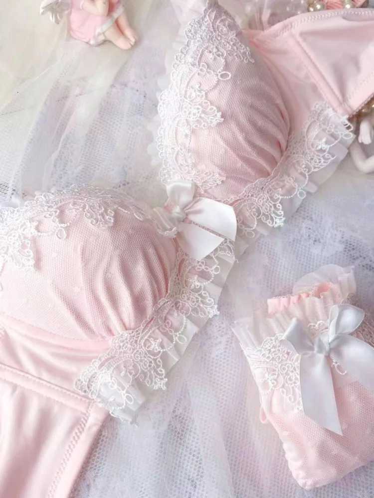 YUQI Sexy Japanese Sweet Bra Set G Cup Large Cup Womens Underwire Heavy Lace Thin Cup Comfort Pure Sensual Lingerie push upXJ251106