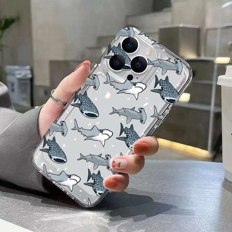 Soft Clear Phone Case For Samsung Galaxy A56 A35 A55 A54 A33 A53 5G S25 S24 Ultra S23 S21 FE S22 Plus Summer Ocean Animals Cover